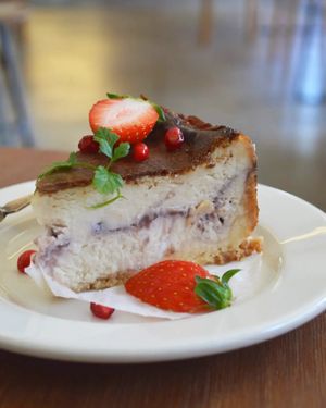 Strawberry baked cheesecake  at Pyeongsangshi 평상시 in Seoul