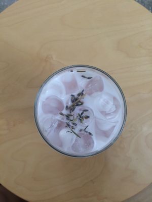Lavender infused soy milk. at Pyeongsangshi 평상시 in Seoul