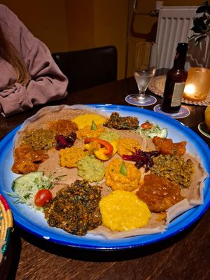 Vegan platter at Asmara in Eindhoven