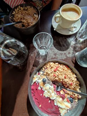 Acai and nuts bowl at Rooster Coffee in Maribor
