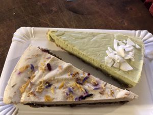 Avo Lime and Lavezi Cake 😜 at vevi Café - vegan specialities in Cologne