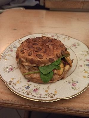 Vegan sandwich at vevi Café - vegan specialities in Cologne