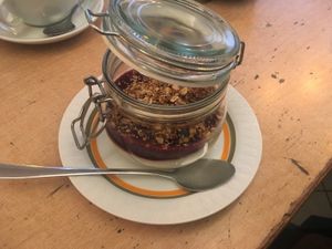 Jolanda Soy Granola at vevi Café - vegan specialities in Cologne