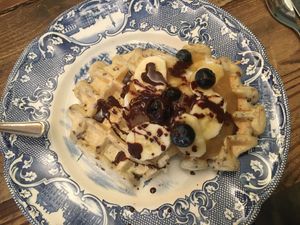 Vegan waffles  at vevi Café - vegan specialities in Cologne