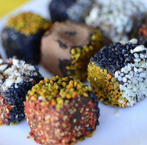 Small perfect sweets  at Rawissima in Sibiu