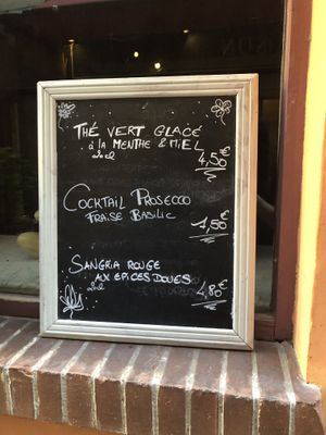 Carte boisson at La Belle Saison in Nice