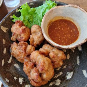 Korean fried chick'n at Shizen Inu - We Are Vegan Cafe - 自然いぬ   in Yomitan