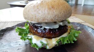 Teriyaki burger  at Shizen Inu - We Are Vegan Cafe - 自然いぬ   in Yomitan