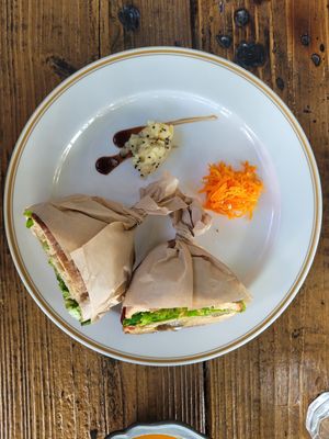 Marinated veg sandwich at Ploughman's Lunch Bakery in Okinawa