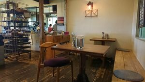 Small seating availability at Ploughman's Lunch Bakery in Okinawa