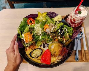 Big portion at Detox Cafe Felicidad in Okinawa