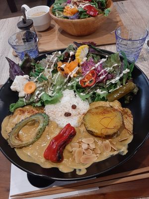 Vegetable curry - it was so good at Detox Cafe Felicidad in Okinawa