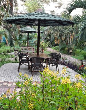 Harmonious atmosphere. at Loving Hut in Kinshasa