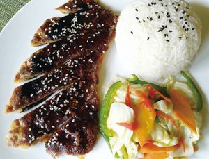 Vegan Mambo Steak. at Loving Hut in Kinshasa