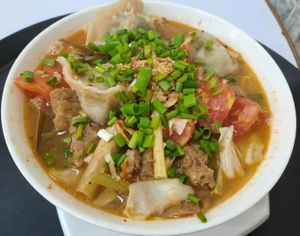 Thai Dumpling Soup. at Loving Hut in Kinshasa