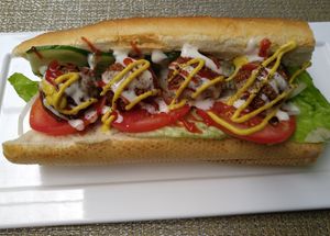 L.H. Sandwich. at Loving Hut in Kinshasa