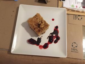 Nut cake. Super tasty. at BioWinds in Fuengirola