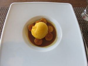 dessert (photo from 2015) at Grand Hotel Opduin in De Koog
