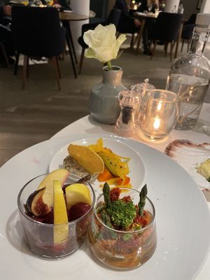 Vegan starters  at Grand Hotel Opduin in De Koog