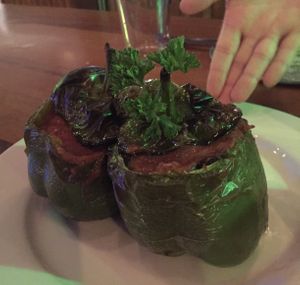 Stuffed Peppers  at Cha Chi's in Placencia