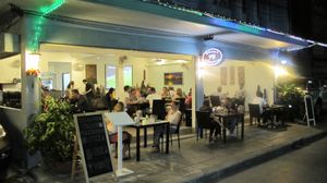 Outside restaurant at Silvio's Bistro in Bangkok