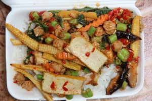 Pad krapaw vegetarian at Silvio's Bistro in Bangkok