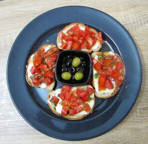 Bruschettta Pomodoro at Silvio's Bistro in Bangkok
