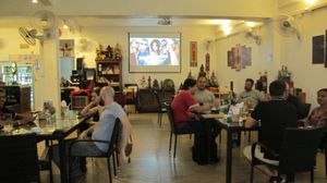 Gems dealer at my place at Silvio's Bistro in Bangkok