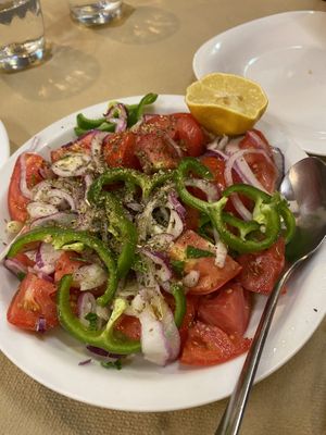 greek salad without cheese  at Noah's Ark in Kos