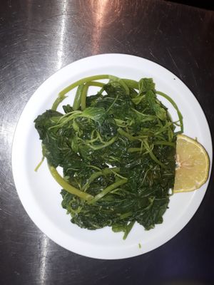 Wild seasonal greens ! at Noah's Ark in Kos