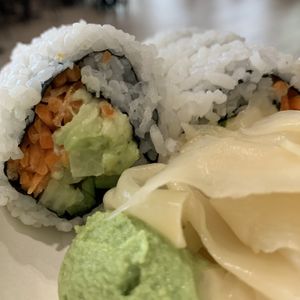 Avocado 🥑 roll with 🥕  at EddieWorld in Yermo