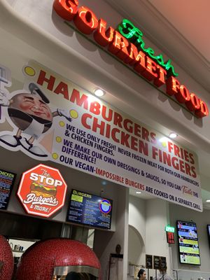 The even cook the Impossible Burger 🍔 on a separate grill! 🥰 at EddieWorld in Yermo