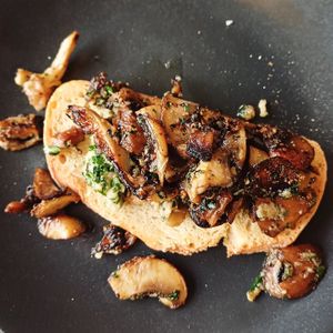 Sautéed mushrooms on toasted bloomer at Ego at The Running Mare in Chelmsford