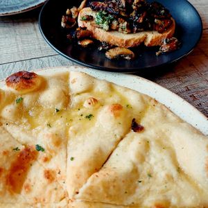 Garlic pizza bread at Ego at The Running Mare in Chelmsford