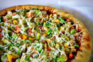 Garden pizza at Green Earth Cafe in Naga