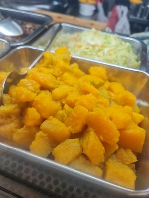 Pumpkin ~ 4/11/22 at Yuan Man Vegetarian 圓滿素食 - Circuit Rd in Central Singapore