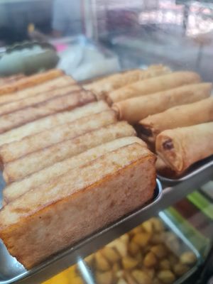 Carrot cake spring roll ~ 4/11/22 at Yuan Man Vegetarian 圓滿素食 - Circuit Rd in Central Singapore