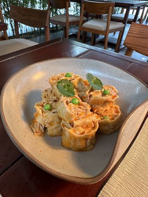 Tofu skin with wasabi and sesame sauce   at Mi Xun TeaHouse 谧寻茶室 in Chengdu