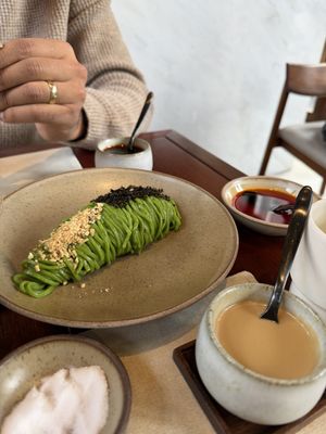 Dan dan noodles  at Mi Xun TeaHouse 谧寻茶室 in Chengdu