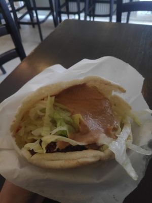 Falafel wrap at Basmah in Berlin