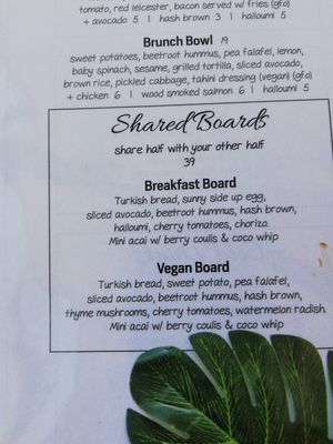 Menu at Little Mermaid in Mermaid Beach