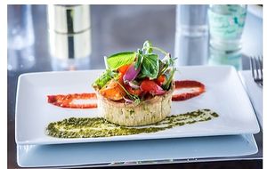 Squash and sweet potato tart  at Coombe Cellars in Newton Abbot