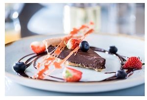 Chocolate tart at Coombe Cellars in Newton Abbot