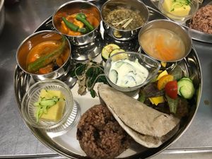 Summer only Indian plate 2 at Cafe Necessite in Ojiya