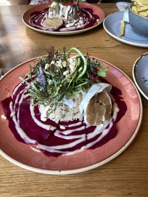 Beetroot carpaccio   at The Garlic Farm in Sandown