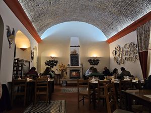 Just look at that ceiling! at Pane & Vino in Evora