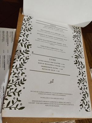 Separate vegan menu 3/3 at Pane & Vino in Evora