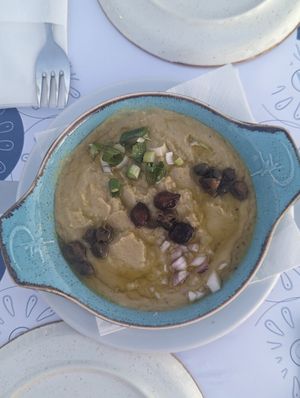 Split peas at Markakis Restaurant - Piso Livadi Paros in Paros