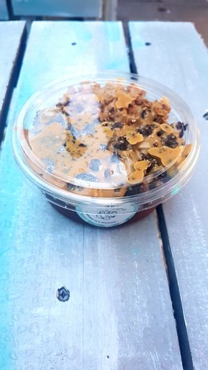 Delicious acai bowl with peanut butter, cocoa nibs, banana and granola at Anjuna Ice Pops - Sas utca in Budapest