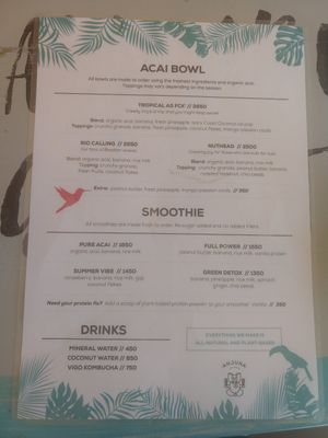 Menu at Anjuna Ice Pops in Balatonfuered